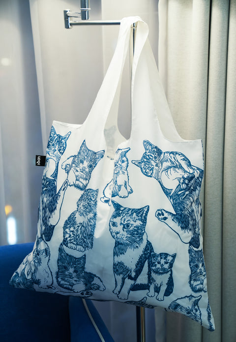 Cat Blockprint Tote Bag LOQI Limited Edition