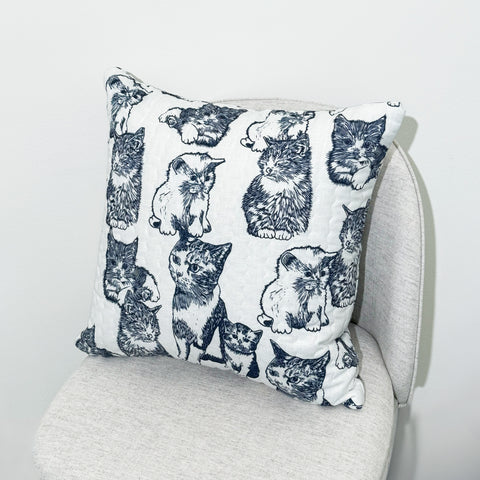 Cat Quilted Cushion Cover