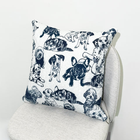 Dog Quilted Cushion Cover