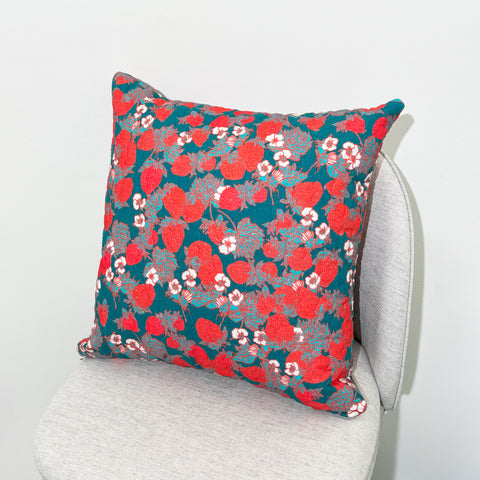 Strawberry Quilted Cushion Cover