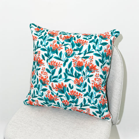 Red Berry Quilted Cushion Cover