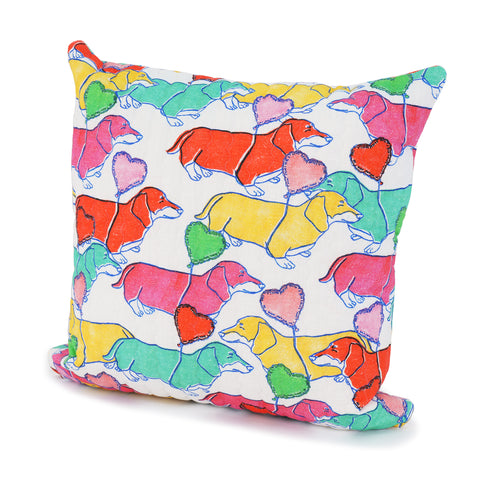 Dachshund Quilted Cushion Cover