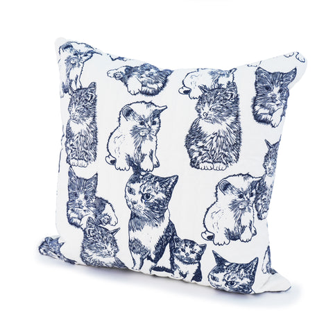 Cat Quilted Cushion Cover