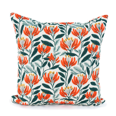 Flame Tree Quilted Cushion Cover