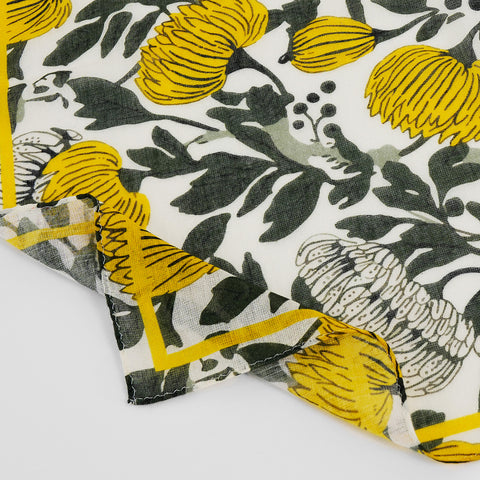 Yellow Chrysanthemum Cotton Bandana